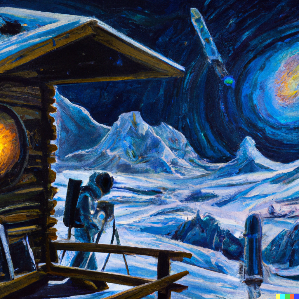 https://cloud-gws1caa4h-hack-club-bot.vercel.app/0dall__e_2022-10-07_15.59.43_-_a_detailed_oil_painting_of_a_wooden_exploration_cabin_over_a_mountain__where_a_modern_astronaut_is_watching_with_a_big_telescope_the_background_that_i.png